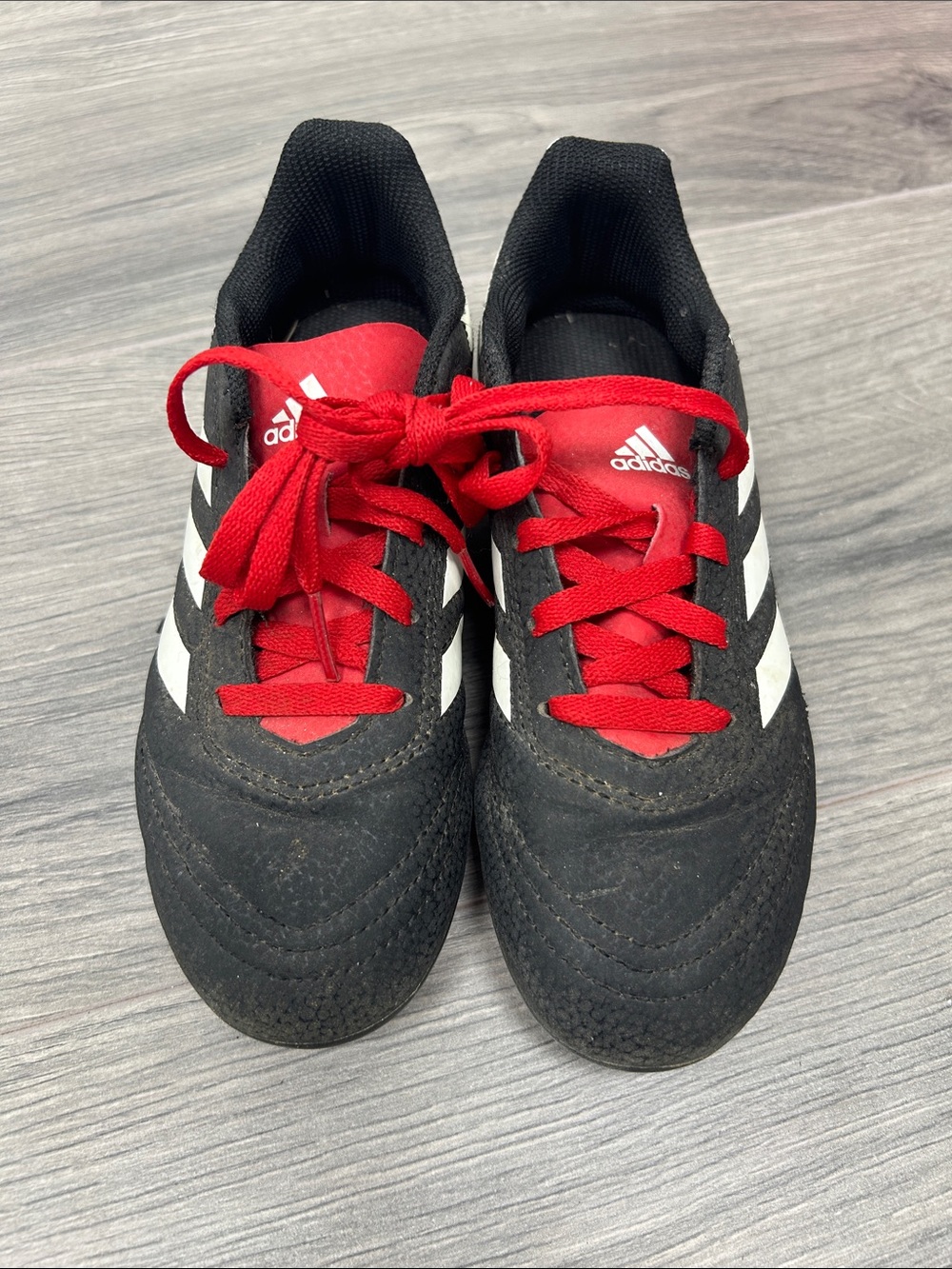 adidas Kids Black soceer cleats, size kids 1